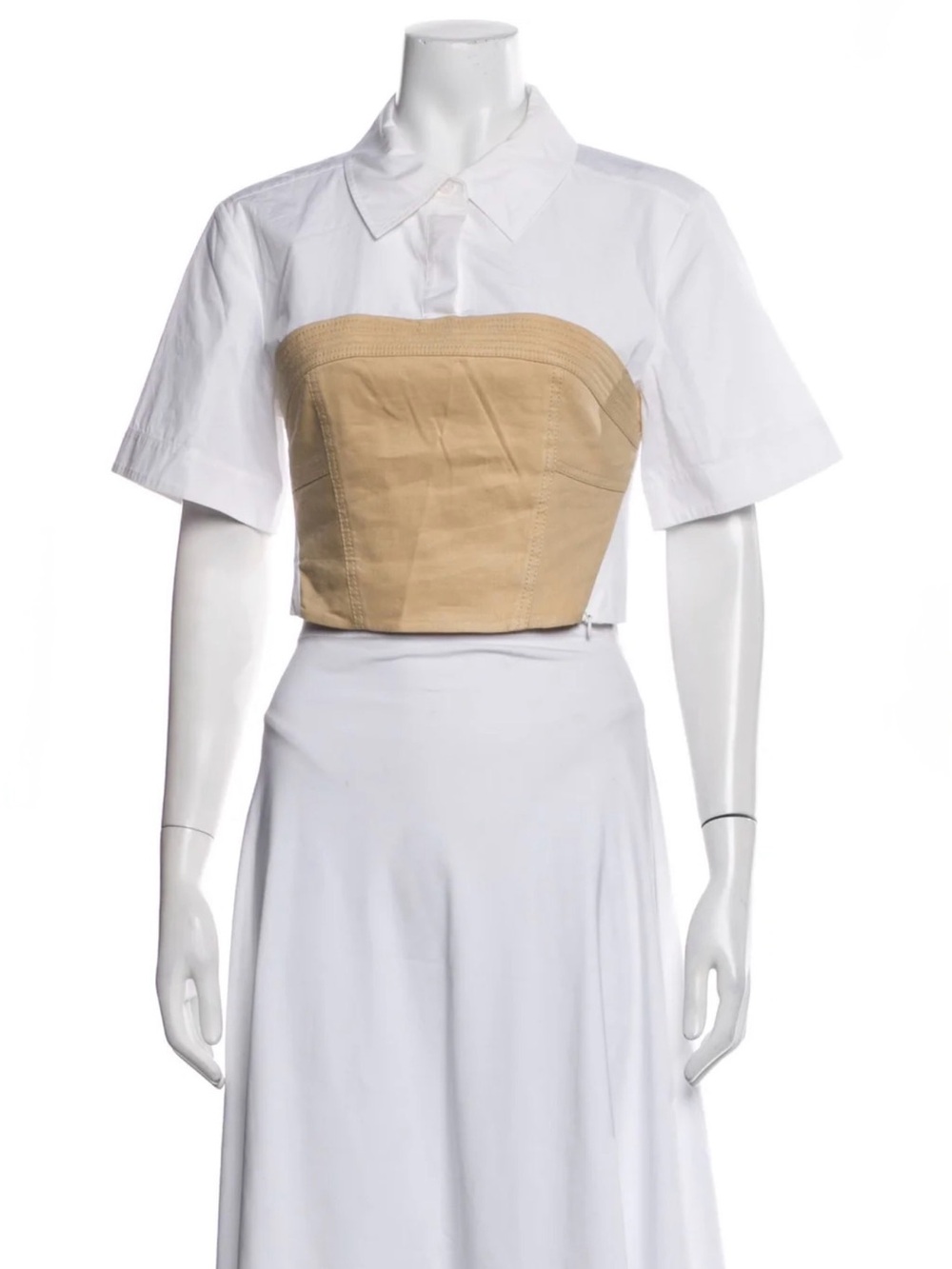 Simkhai Granger Combo Shirt in Natural Multi